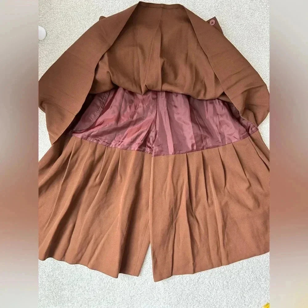 Paco Rabanne high  waisted wool brown skort - Picture 11 of 11